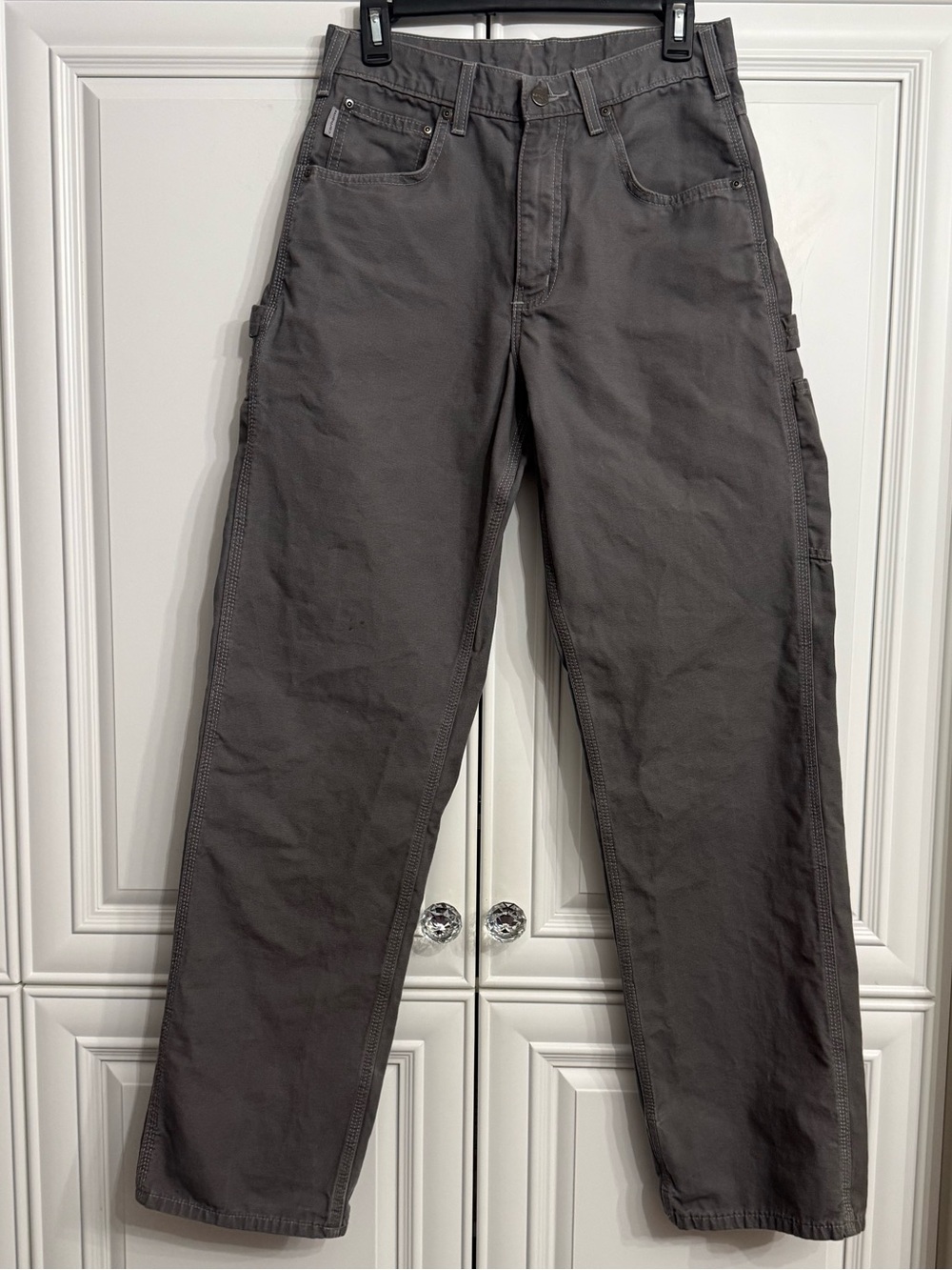 Carhartt B159 CHR Loose Fit Canvas Carpenter Pants Charcoal Grey Men's 30 x 34